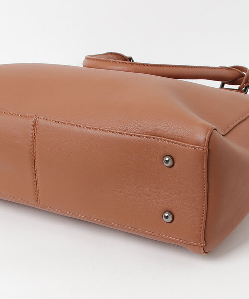「KATHARINE HAMNETT LONDON 」 トートバッグ ONE SIZE キャメル メンズ_画像3