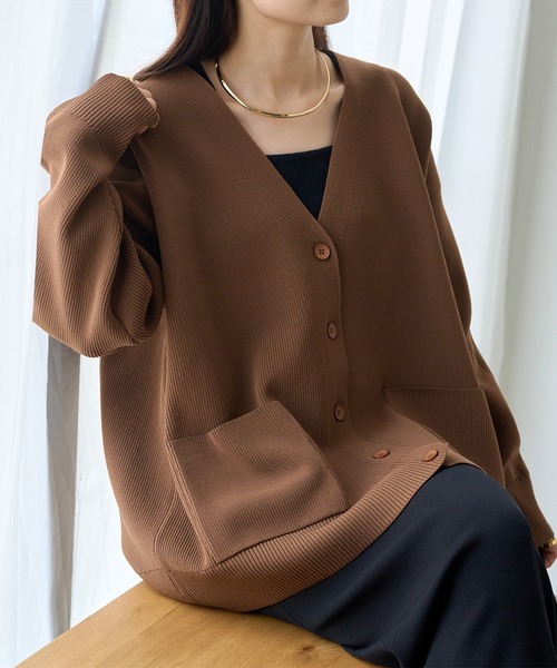 pual ce cin カーディガン 「WEB限定」「Du noir」スポンディッシュBIG