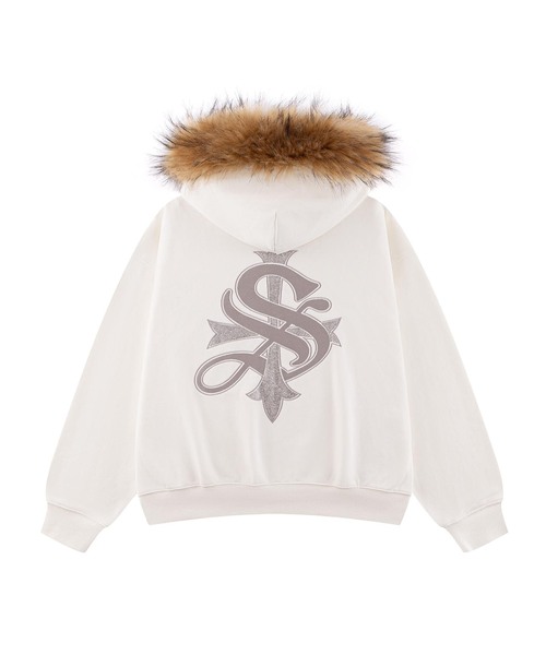 SUPPLIER（サプライヤー） パーカー Faux Fur Cross Zip Hoodie メンズ