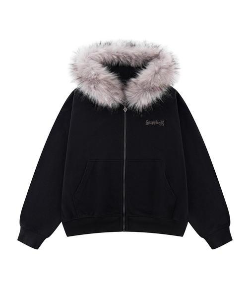 SUPPLIER（サプライヤー） パーカー Faux Fur Cross Zip Hoodie メンズ