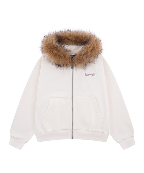 SUPPLIER（サプライヤー） パーカー Faux Fur Cross Zip Hoodie メンズ