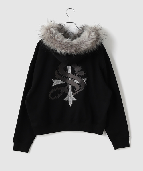 SUPPLIER（サプライヤー） パーカー Faux Fur Cross Zip Hoodie メンズ