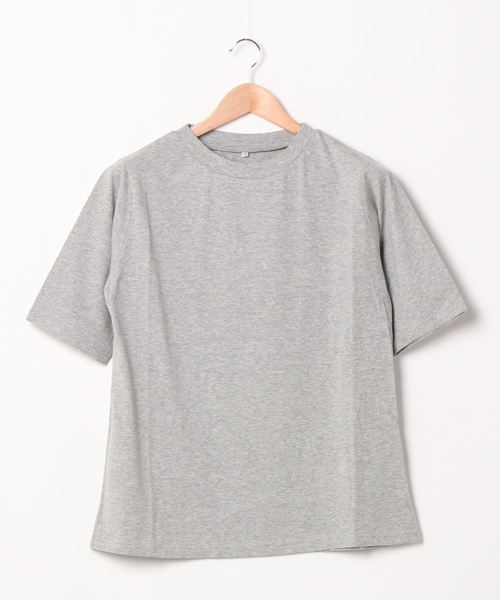 tシャツ 「汗染み防止/抗菌防臭」リブプルオーバー レディース BELLUNA tシャツ 綿100％抗菌防臭汗ジミ対策プルオーバー5枚
