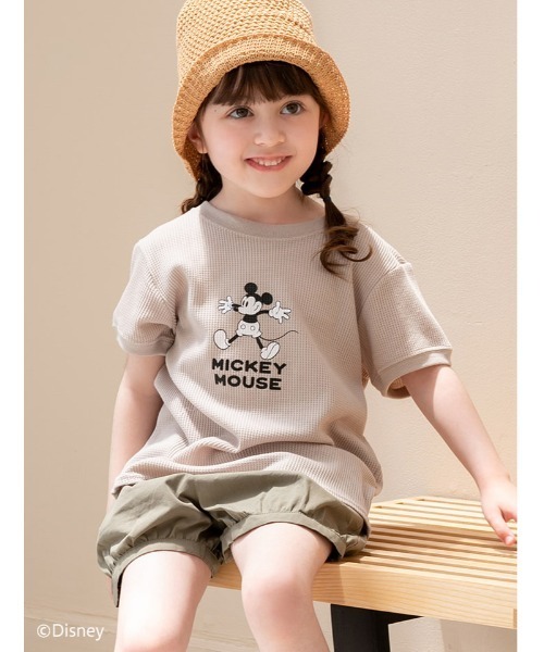 Tシャツ Tシャツ Kids Disney ミッキー ワッフルプリントtシャツ Zozotown Paypayモール店 通販 Paypayモール