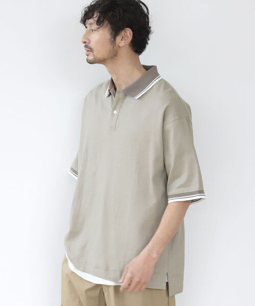 ポロシャツ B:MING by BEAMS / リネンシャツ地 ビッグポロシャツ|ZOZOTOWN |14