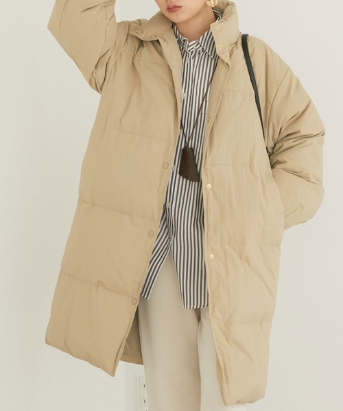 ★Doux archives 美品★ボリュームカラーロングダウン ブラッシュドマルチポリ ロング ダウンコート / J.PRESS LADIES