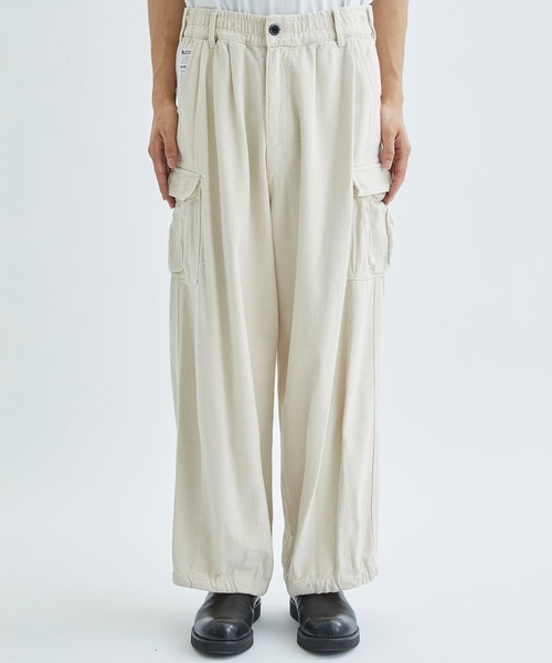 パンツ カーゴパンツ 【FACCIES/ファッチーズ】Silk Nep Wide Tuck 