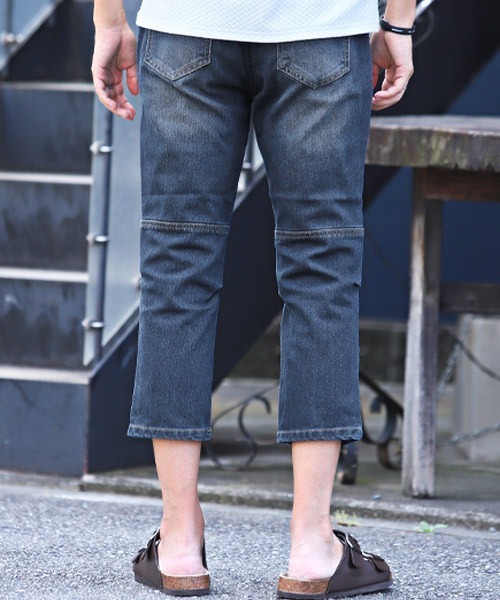 LUXSTYLE ジーンズ デニムクロップドパンツ メンズ : ZOZOTOWN