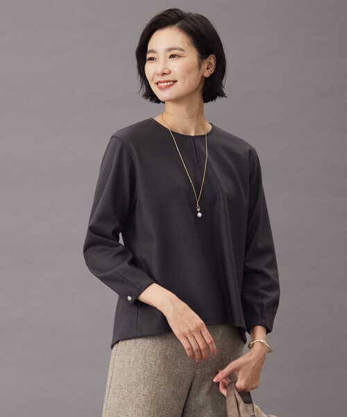 tシャツ ウールスムース ペプラム カットソー レディース