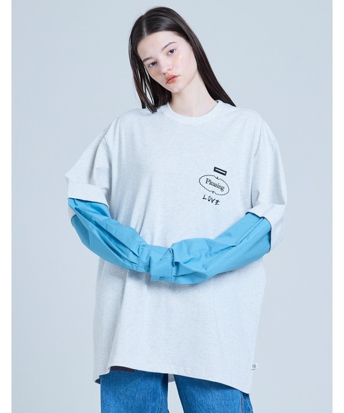 tシャツ Tシャツ レディース Little Sunny Bite” fake layered long tee｜zozo｜04