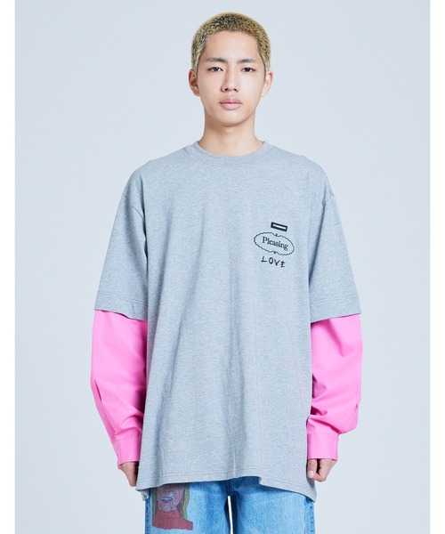 tシャツ 「Little Sunny Bite」 fake layered long tee レディース メンズ Little sunny bite tシャツ /Little Sunny Bite/fake layered