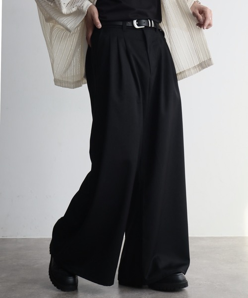 【超美品】kolor 21AW ワイドパンツ スラックス 3 welise（ウェライズ） ワイドパンツ スラックス 「welise/ウェライズ