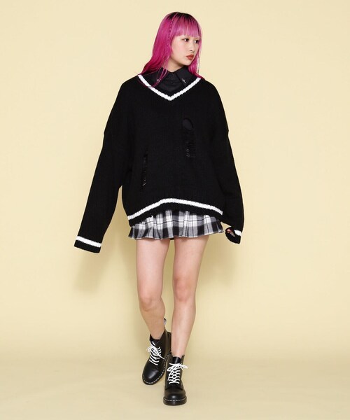 ニット セーター NORA/ノラ/ダメージニット レディース NORA ニット セーター NORA/ノラ/ダメージニット レディース