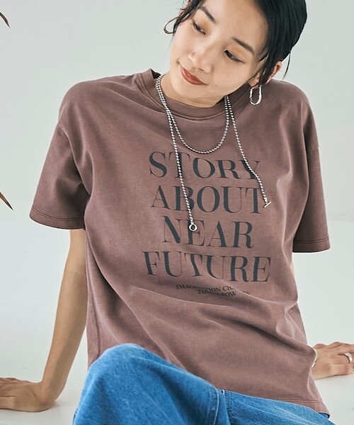 coen tシャツ ピグメントアソートロゴプリントTシャツ24FW