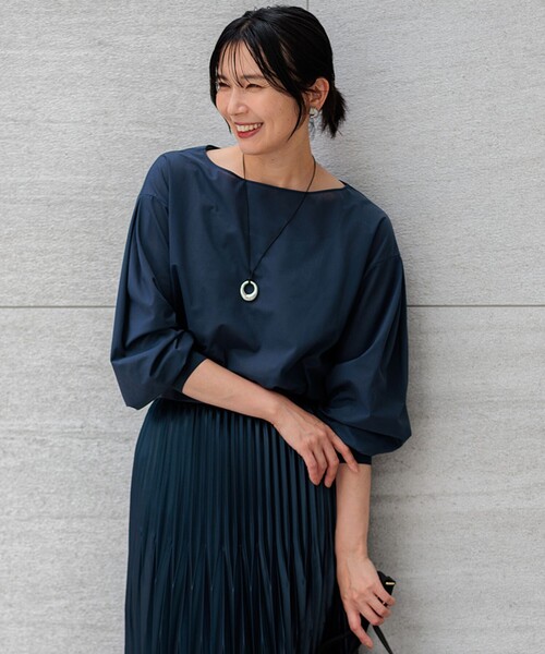 tシャツ 「洗える」クリアトリコットジャージー ボートネック カットソー レディース セール】 【洗える】クリアトリコットジャージー ボートネック