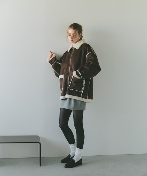 VANNIE U（ヴァニーユー） ムートンコート ボアコート リバーシブル