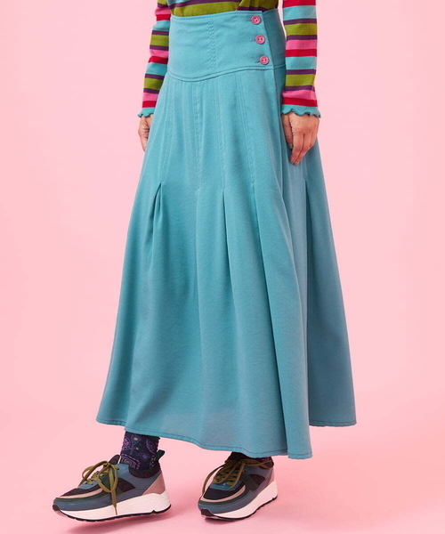 ホコモモラ（JOCOMOMOLA）/T/Rナイロン 切り替えタックスカート Jocomomola（ホコモモラ） スカート T/Rナイロン 切り替えタックス