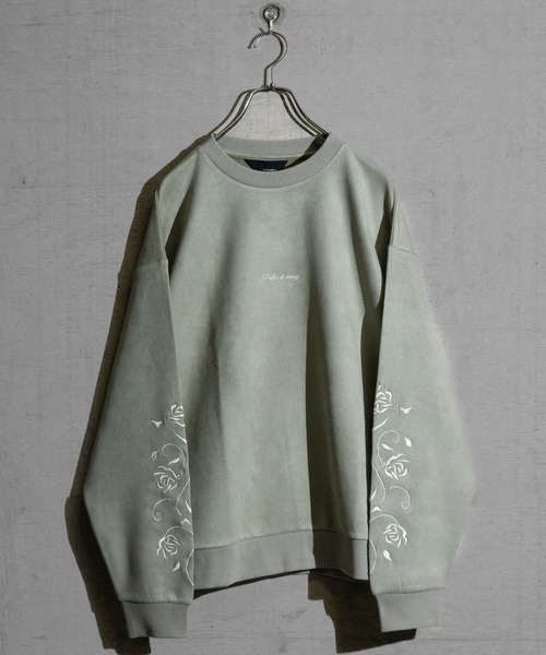 Naive magic トレーナー スウェット 「a」カットスウェード