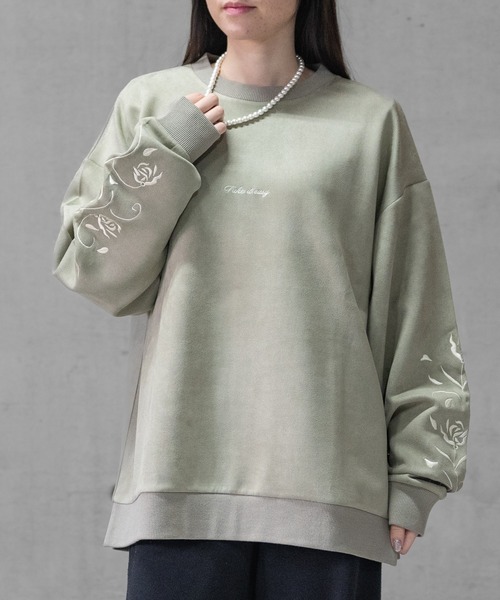 Naive magic トレーナー スウェット 「a」カットスウェード