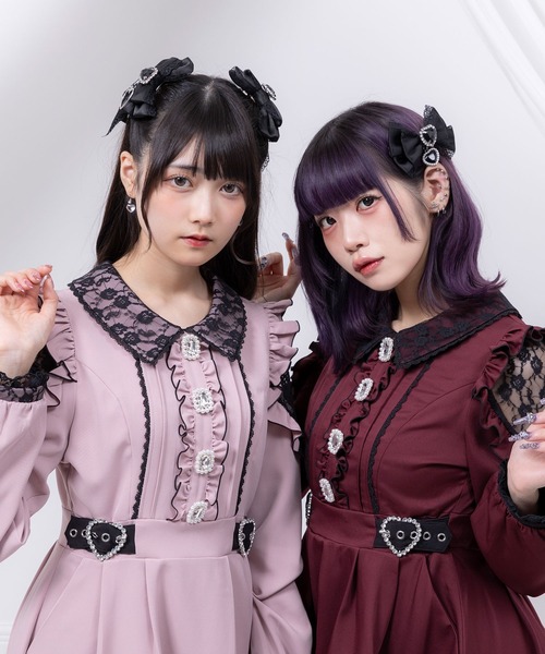 キラキラビジューレース重ねフリルワンピース キラキラビジューレース重ねフリルワンピース – レディース
