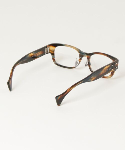 伊達メガネ メガネ 眼鏡 「GUCCI/グッチ」スクエア メガネ GG1744OJ 003 レディース メンズの画像