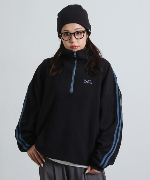 トレーナー スウェット 「UNISEX」GAINSBORO／ラグランハーフジップ（ウラケ） レディース メンズ ZIP FIVE トレーナー スウェット マイクロ フリース ワン