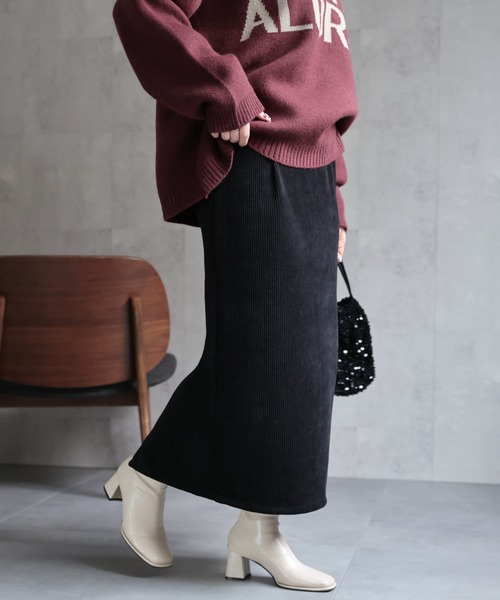 ap retro スカート 「選べるカラー」タイトスカート/コーデュロイ
