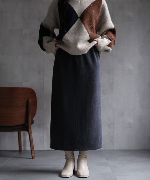 ap retro スカート 「選べるカラー」タイトスカート/コーデュロイ