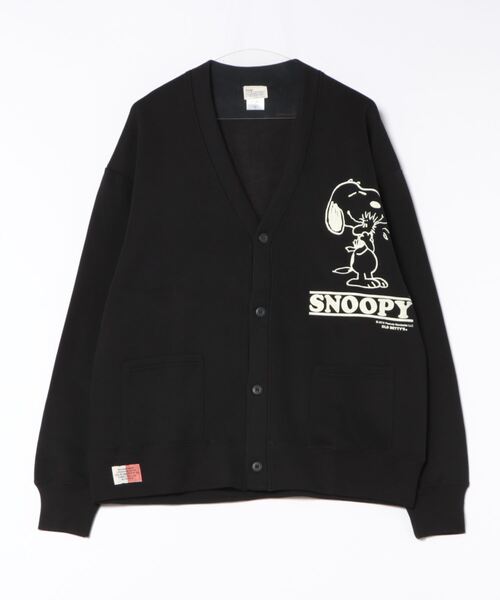 SNOOPY×OLD BETTY'S カーディガン スヌーピー「SNOOPY」裏起毛