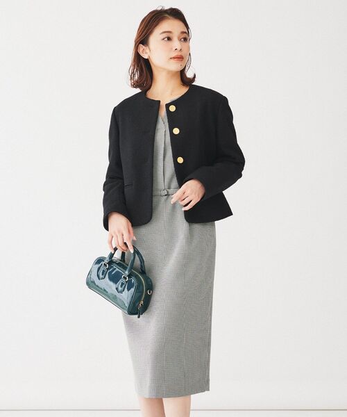美品☆THE ROW☆キーネック☆ 異素材☆ストレート☆ワンピース