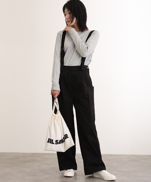 ElegChic サロペット オーバーオール サイドビックポケット
