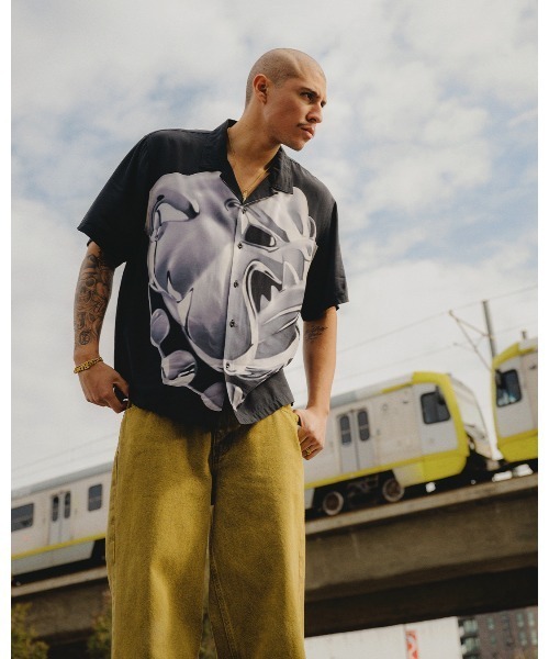 HUF シャツ BIG DAWG RESORT SHIRT / ハフ グラフィック 半袖
