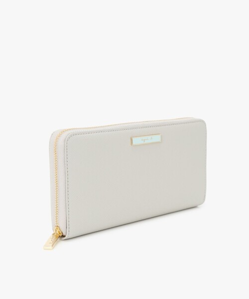 agnes b.（アニエスベー） ミニ 長財布 財布 レザー ラウンドジップ