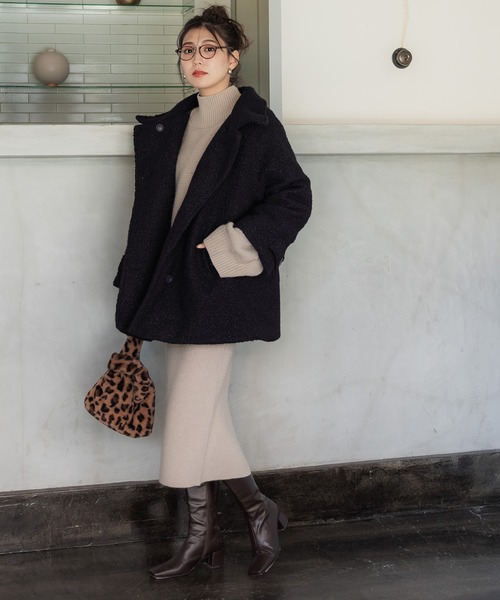 「coca（coca）」 ステンカラーコート M ブラック レディース_画像4