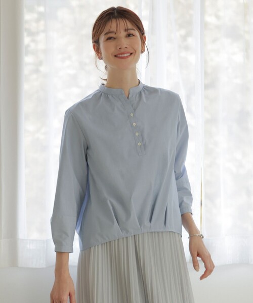 ブラウス シャツ 「洗える・接触冷感・UVケア」エステネージュ