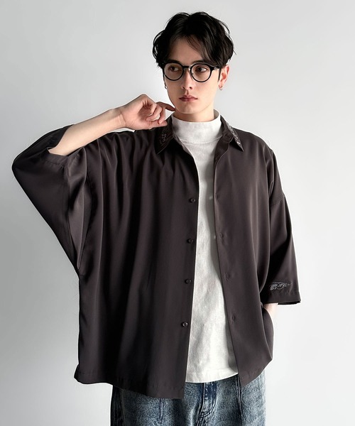 【Father&Sons】リブ ハイネック 半袖Tシャツ Father Sons Ribbed High Neck Crew Short Sleeve Olive - FSH1010