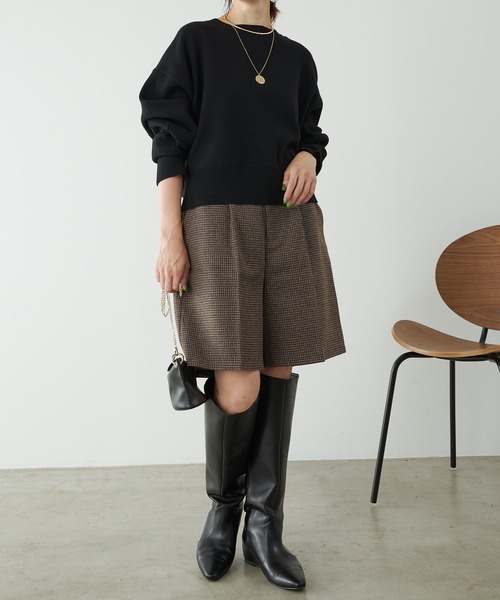 「COLLAGE GALLARDAGALANTE」 長袖ニット FREE ライトグレー レディース_画像9