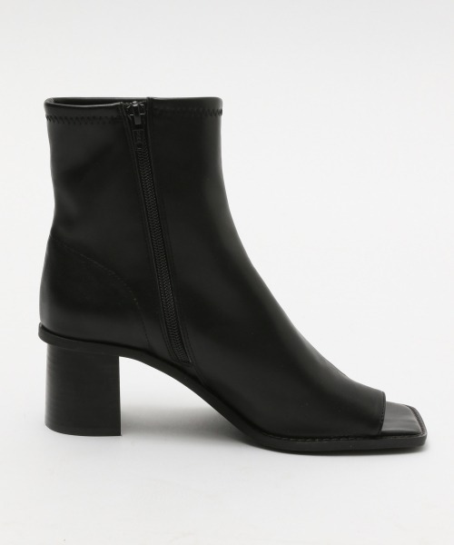 「JEANASIS」 オープントゥブーツ LARGE ブラック レディース_画像6