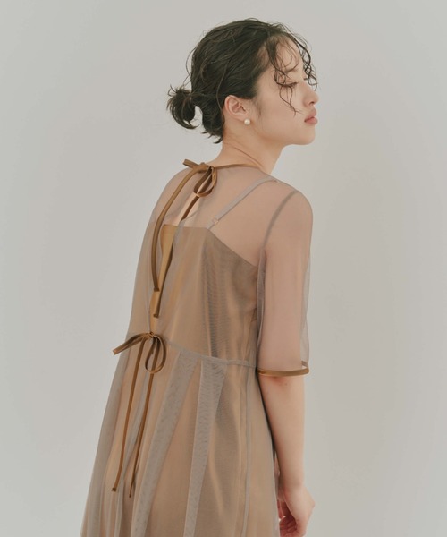 kaene ドレス シャンブレードッキングドレス : ZOZOTOWN Yahoo