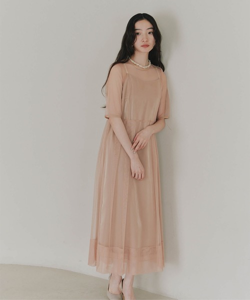 kaene ドレス シャンブレードッキングドレス : ZOZOTOWN Yahoo