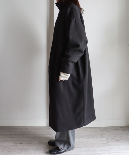 「COURO」 ステンカラーコート L ブラック レディース_画像6