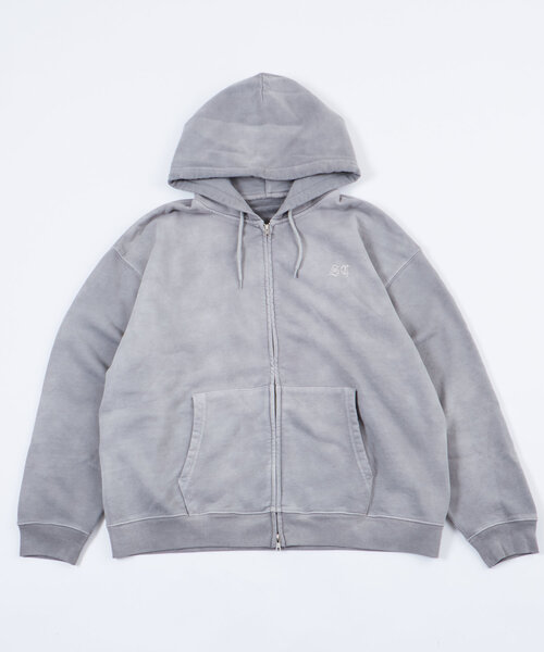 パーカー 「Sourcream/サワークリ―ム」ワッフルFADEフルジップパーカー レディース メンズ Sourcream パーカー 2サイズ「SOURCREAM/サワークリーム」刺繍