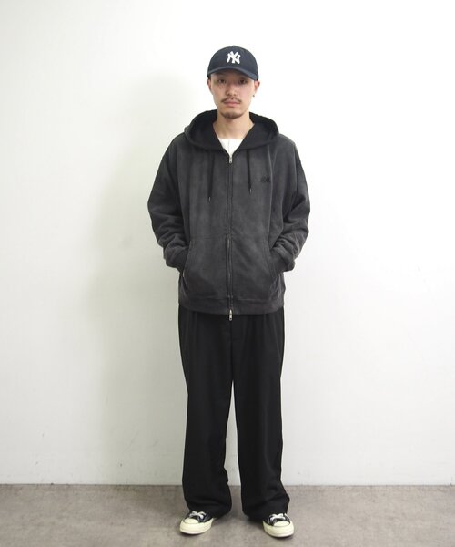 パーカー 「Sourcream/サワークリ―ム」ワッフルFADEフルジップパーカー レディース メンズ パーカー 「Sourcream/サワークリ―ム」ワッフルFADEフルジップ