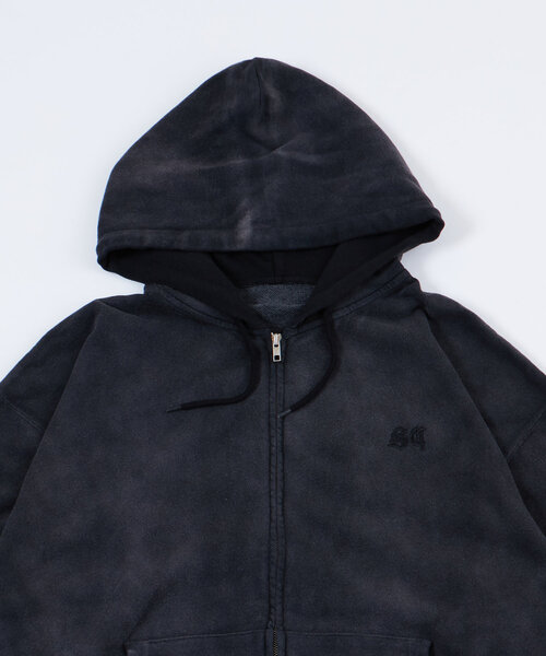 パーカー 「Sourcream/サワークリ―ム」ワッフルFADEフルジップパーカー レディース メンズ パーカー 「Sourcream/サワークリ―ム」ワッフルFADEフルジップ