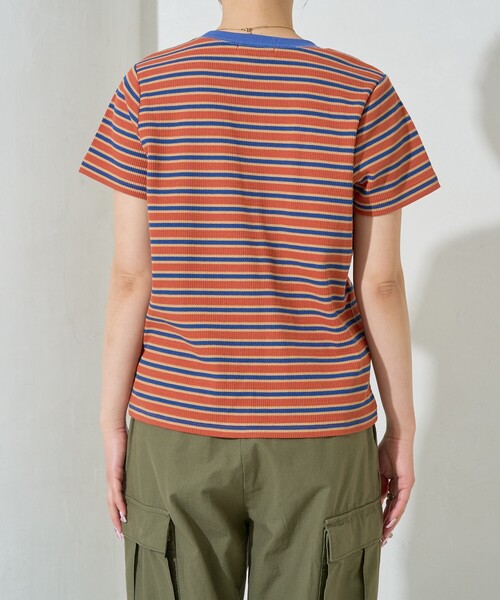 FREAK'S STORE tシャツ 限定展開 マルチボーダー 半袖 TEE