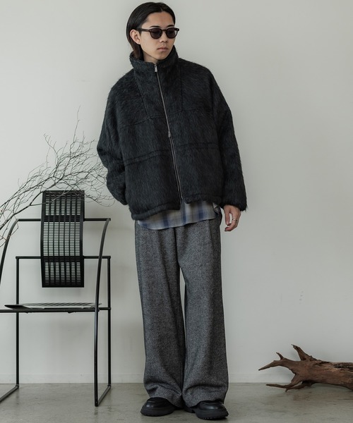 WYM LIDNM 「WYM LIDNM」 ジップアップブルゾン M チャコール メンズ