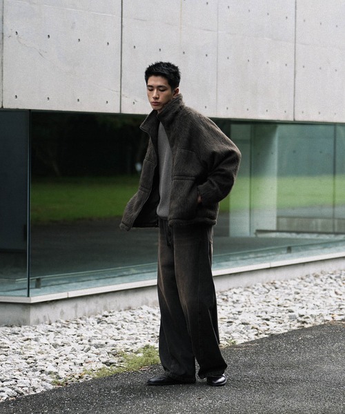 WYM LIDNM 「WYM LIDNM」 ジップアップブルゾン M チャコール メンズ