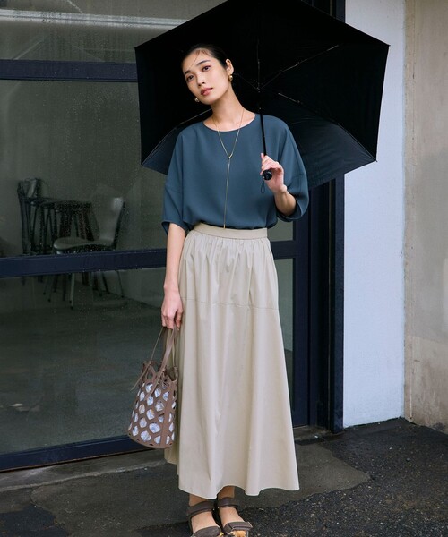 新品タグ付き☆23区吸水速乾UVカット接触冷感ストレッチジョーゼットカットソー 23区（ニジュウサンク） tシャツ 「吸水速乾/UVカット/接触冷感