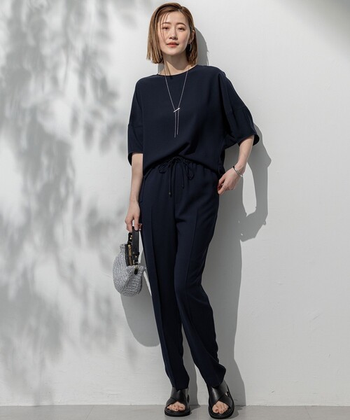 新品タグ付き☆23区吸水速乾UVカット接触冷感ストレッチジョーゼットカットソー 23区（ニジュウサンク） tシャツ 「吸水速乾/UVカット/接触冷感