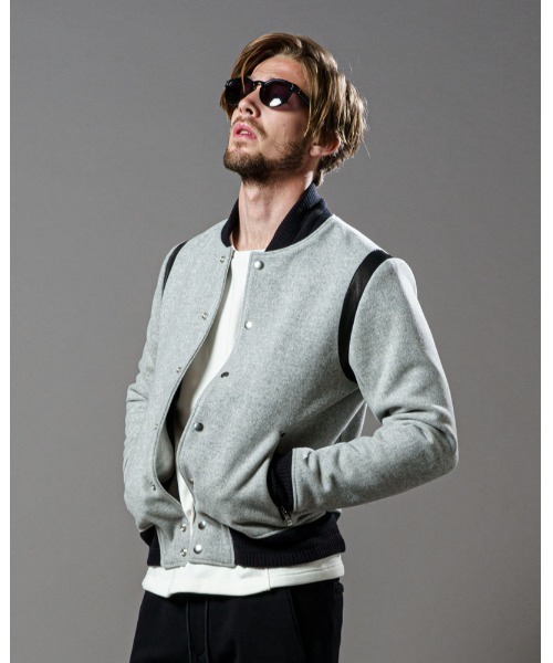 GERRY COSBY◇スタジャン/XL/ポリエステル/BLK/プリント/cos-21aw-008